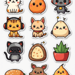 Cartoon Characters & Mascots - Sticker Sheet v35